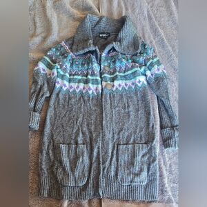 Sonoma Knit Cardigan with Vibrant Accents